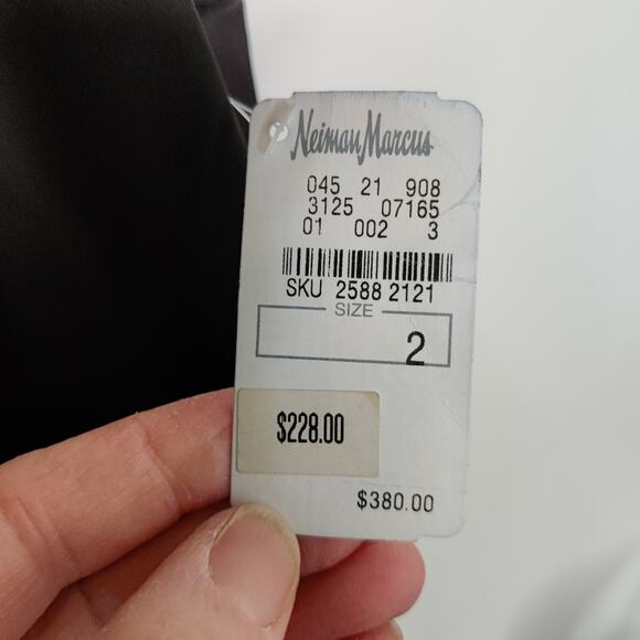 David Meister NWT Black Beaded Neckline Cocktail Dress Size 2 - Picture 6 of 15